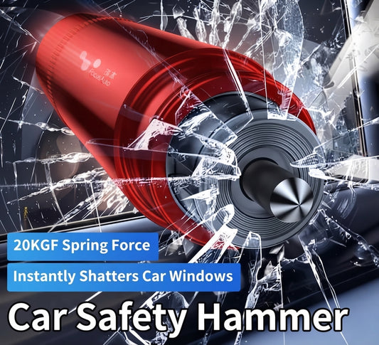 Emergency Safety Hammer - Car Window Breaker with Seatbelt Cutte