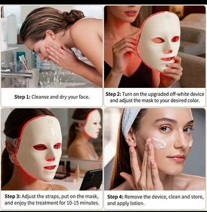 Seven Color Facial Beauty Device, USB Rechargeable