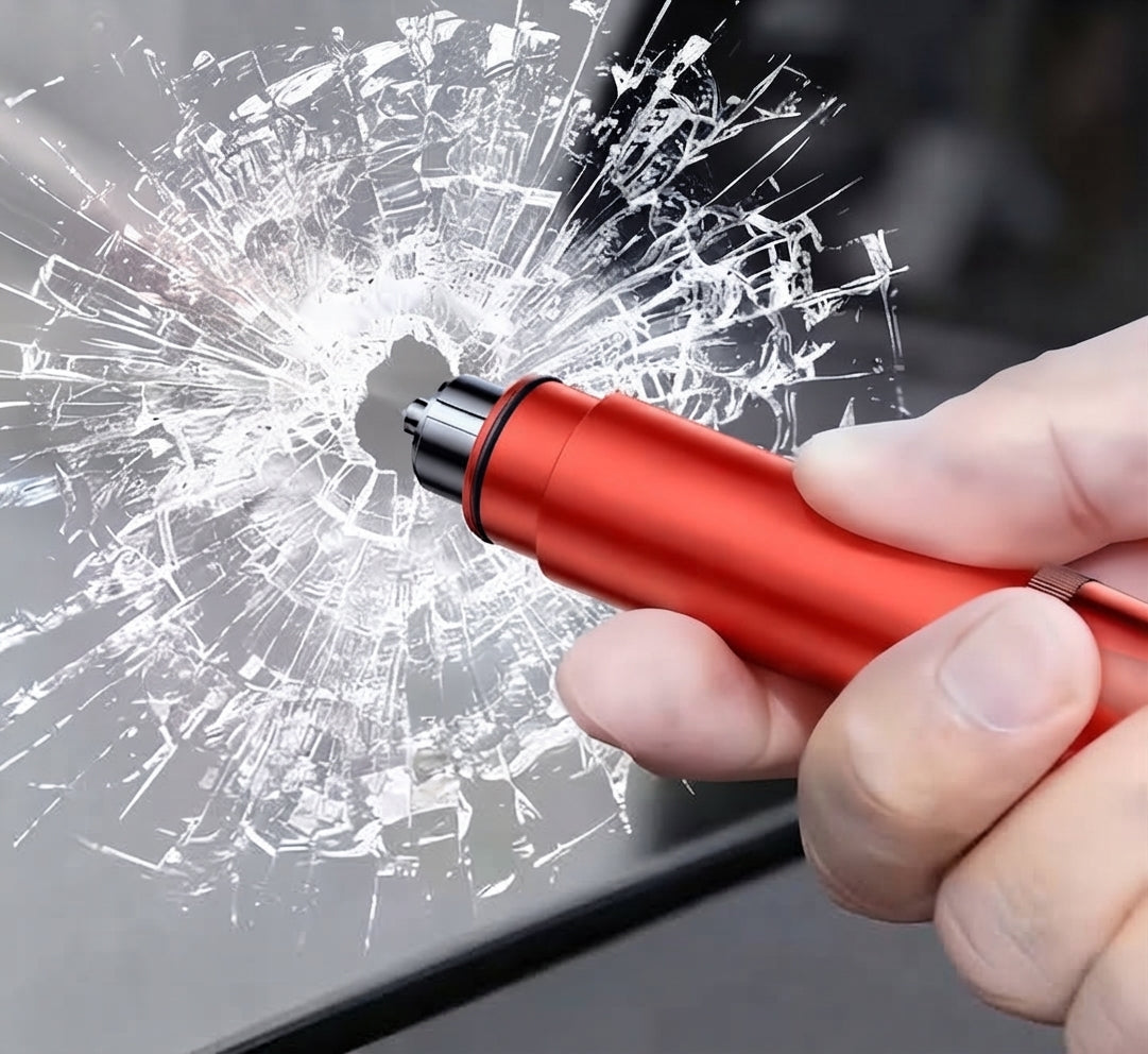 Emergency Safety Hammer - Car Window Breaker with Seatbelt Cutte